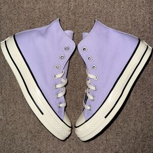 Converse Chuck 70 High Purple Lilac Lavender Black Egret Custom size 6.5 NEW